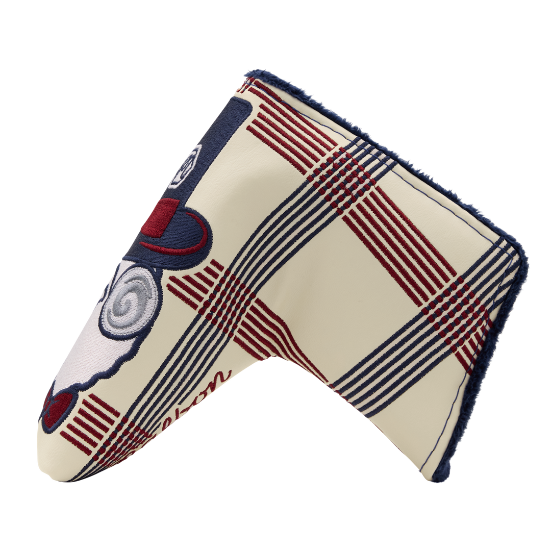 Malbon x Bettinardi Gangster Buckets Crème Plaid Blade Putter Headcover- side a