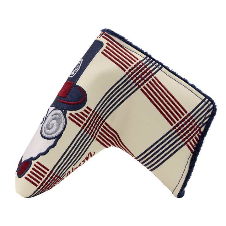 Malbon x Bettinardi Gangster Buckets Crème Plaid Blade Putter Headcover- side a