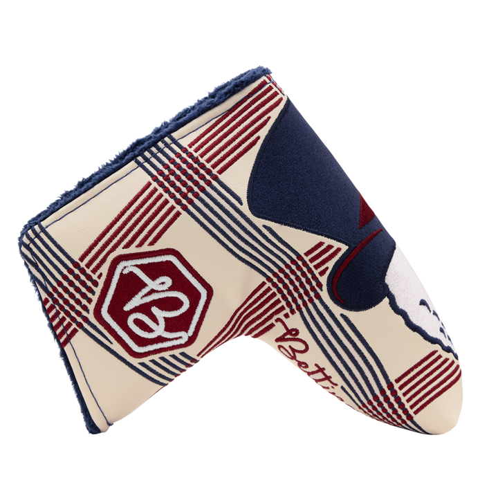 Malbon x Bettinardi Gangster Buckets Crème Plaid Blade Putter Headcover-side b