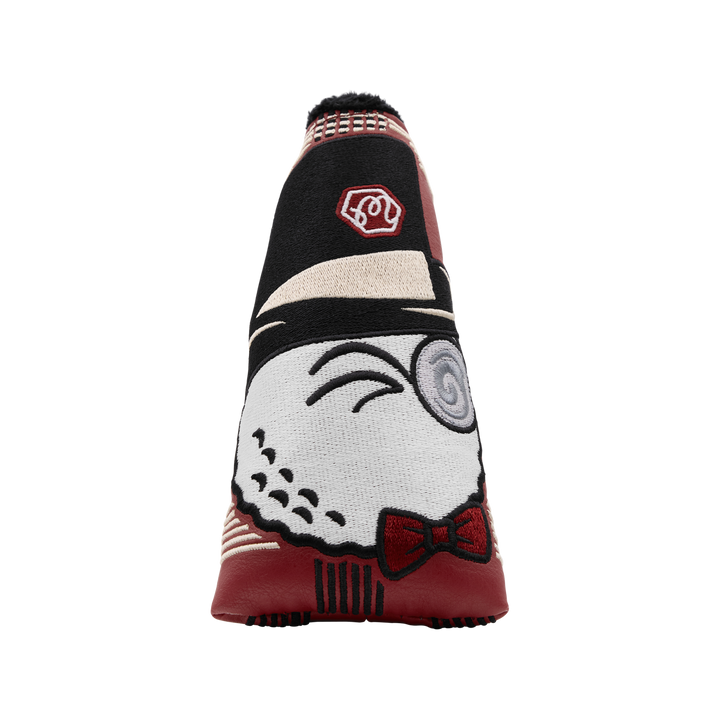 Malbon x Bettinardi Gangster Buckets Maroon Plaid Blade Putter Headcover-front