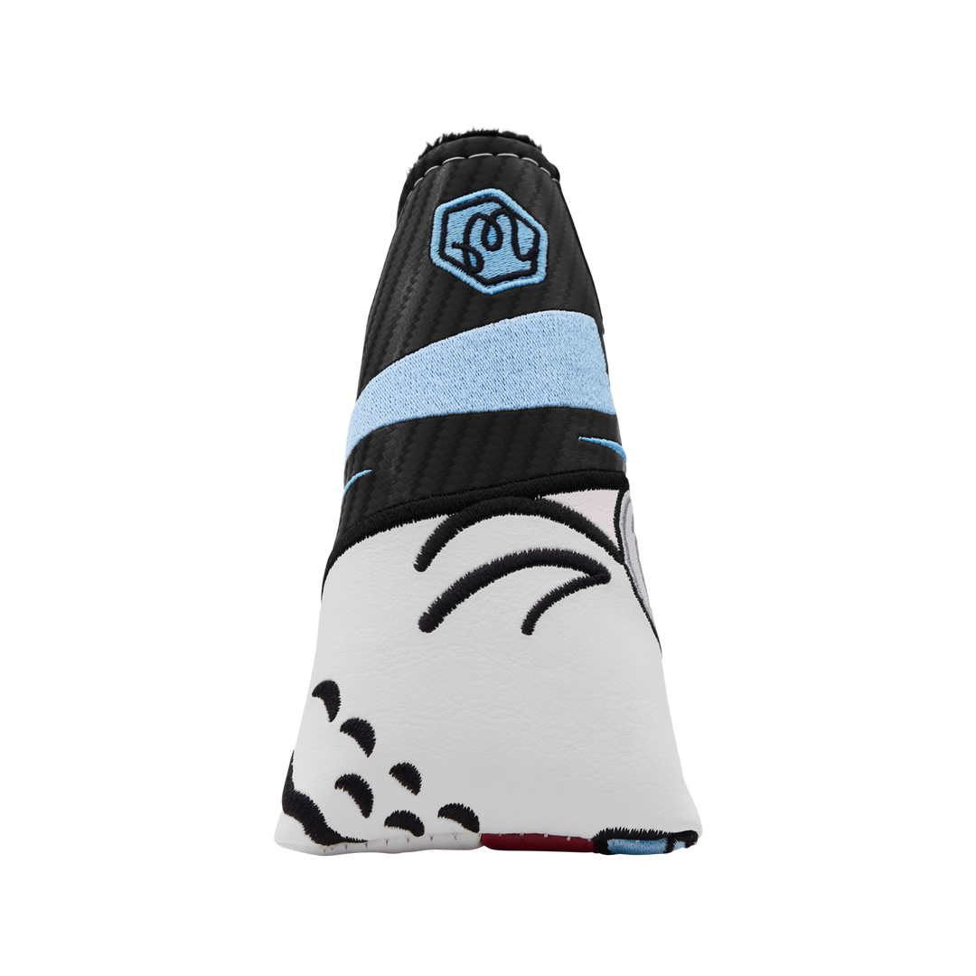 Malbon x Bettinardi Gangster Buckets Maroon &amp; White Blade Putter Headcover-front