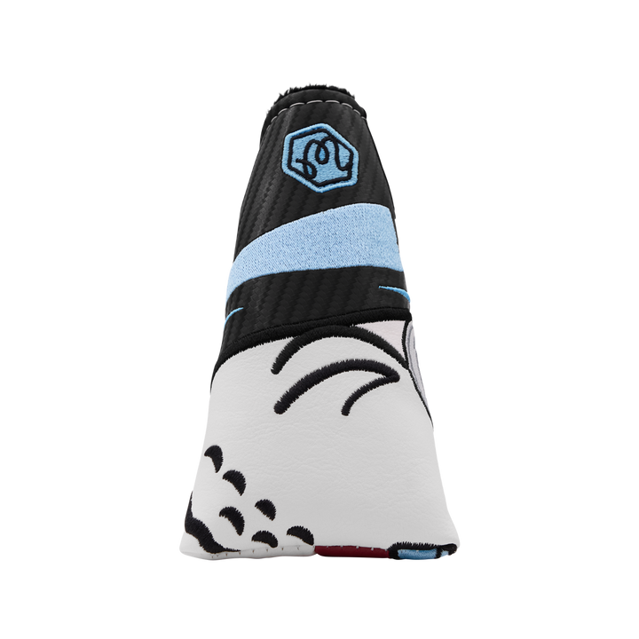 Malbon x Bettinardi Gangster Buckets Maroon &amp; White Blade Putter Headcover-front