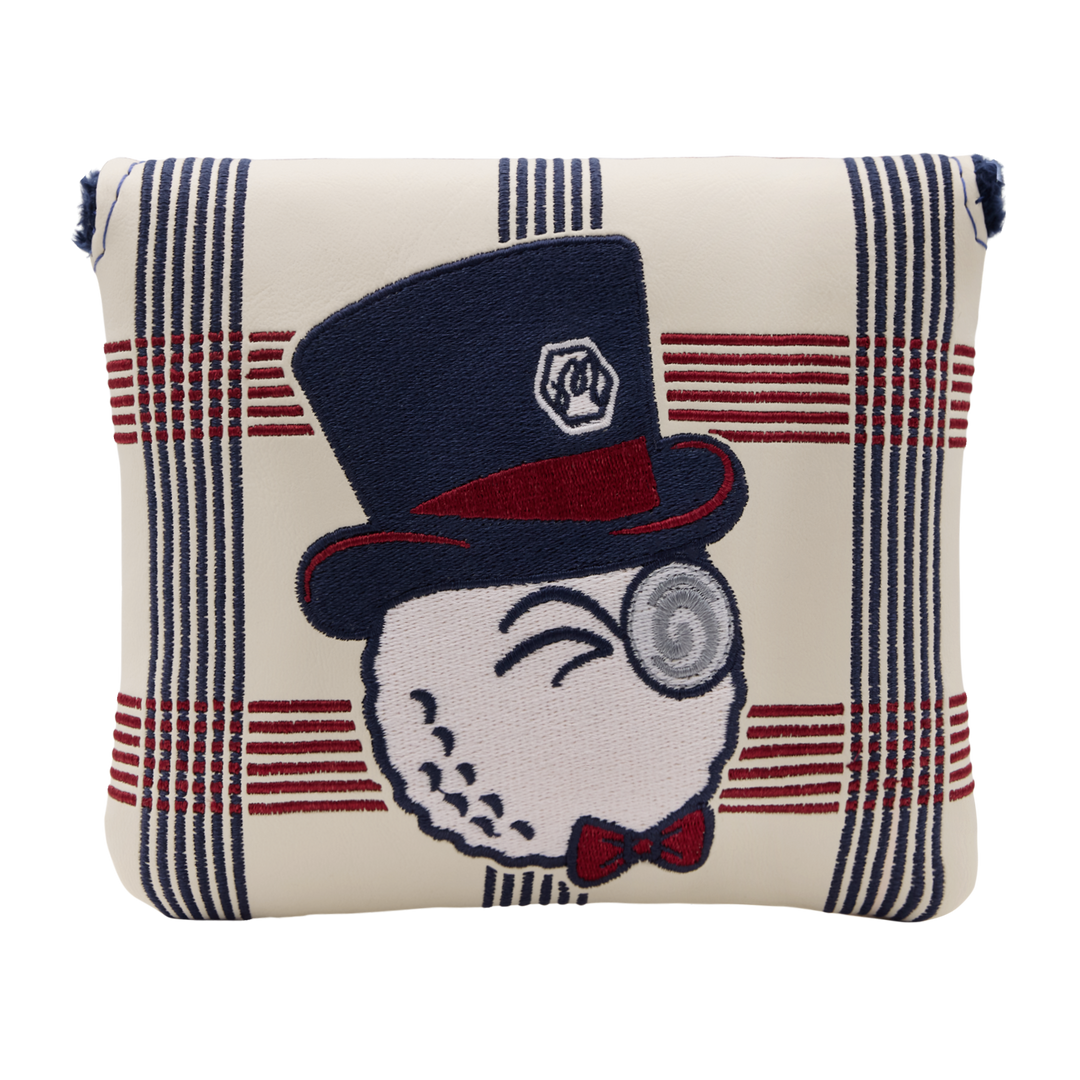 Malbon x Bettinardi Gangster Buckets Crème Plaid Mallet Putter Headcover- front