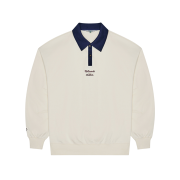 Malbon x Bettinardi Rugby Polo (Egret/Cabernet)