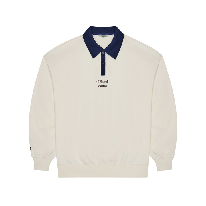 Malbon x Bettinardi Rugby Polo (Egret/Cabernet) | Bettinardi Golf