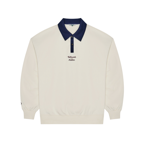 Malbon x Bettinardi Rugby Polo (Egret/Cabernet) | Bettinardi Golf