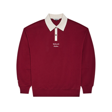 Malbon x Bettinardi Rugby Polo (Cabernet/Egret)
