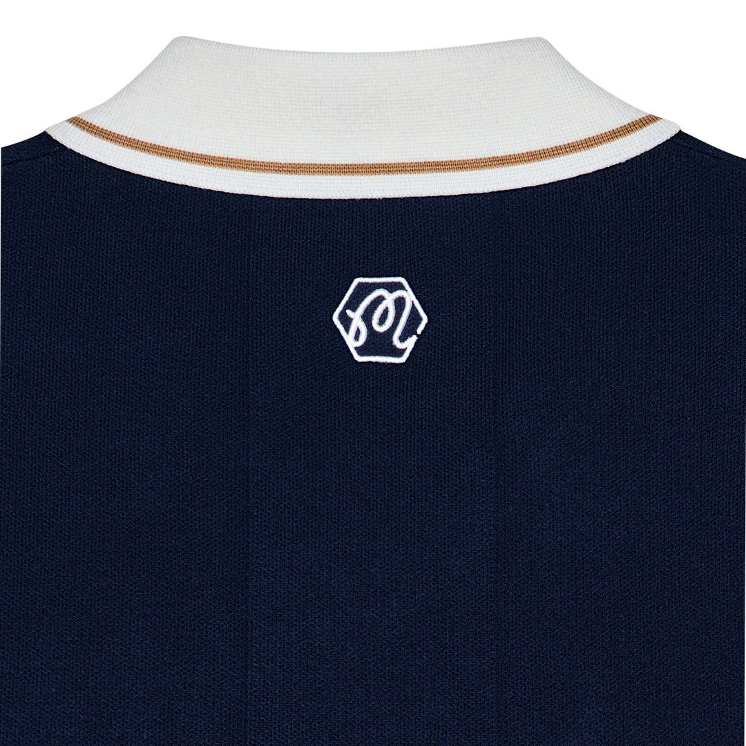 Malbon x Bettinardi Knit Polo (Maritime Blue) | Bettinardi Golf