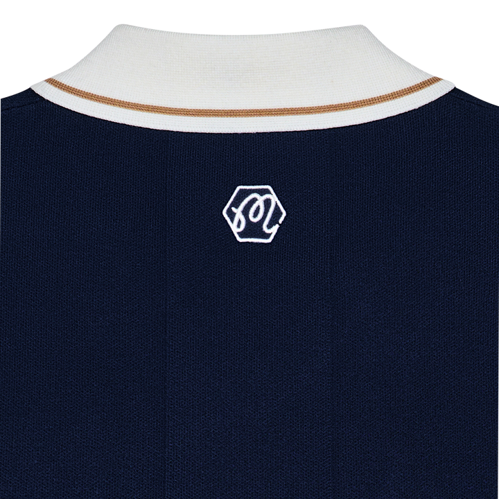 Malbon x Bettinardi Knit Polo (Maritime Blue) | Bettinardi Golf