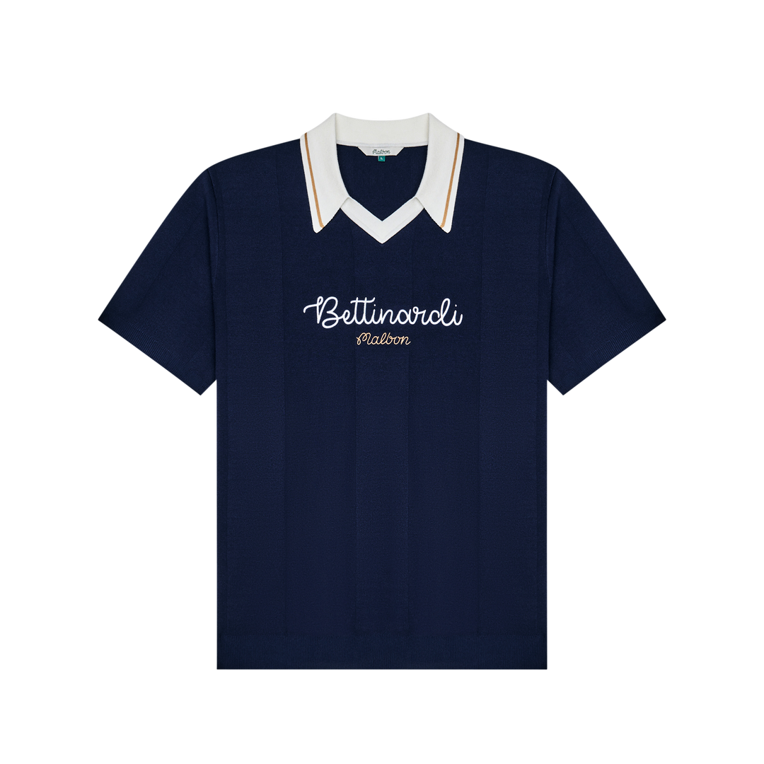 Malbon x Bettinardi Knit Polo (Maritime Blue) | Bettinardi Golf Malbon x Bettinardi Knit Polo (Maritime Blue) | Bettinardi Golf