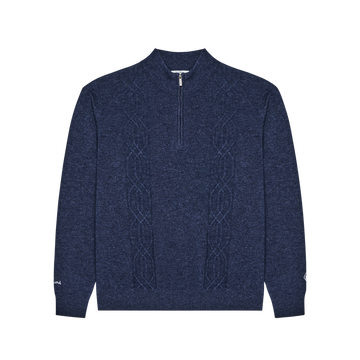 Malbon x Bettinardi Cashmere Blend Quarter Zip (Maritime Blue)