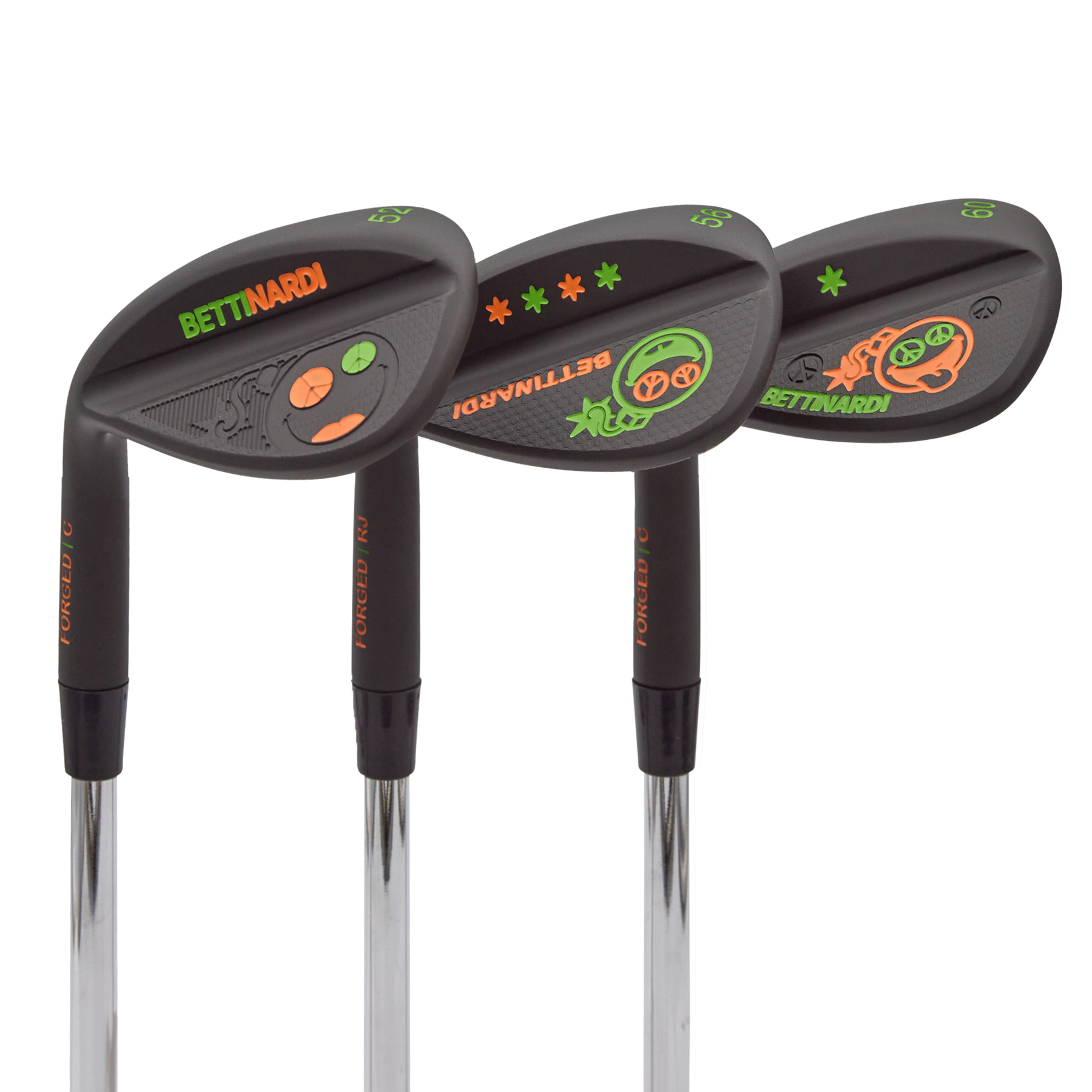 【BEAT GARDEN】 Left Handed Peace Eyes Bomb Black Ox HLX 6.0 Wedge Set (52°, 56