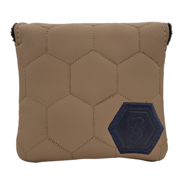 Bettinardi Script Quilted Hex Mallet Headcover (Tan/Navy)