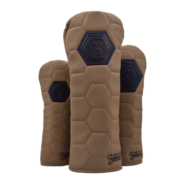 Bettinardi Script Quilted Hex Wood Covers (Tan/Navy)