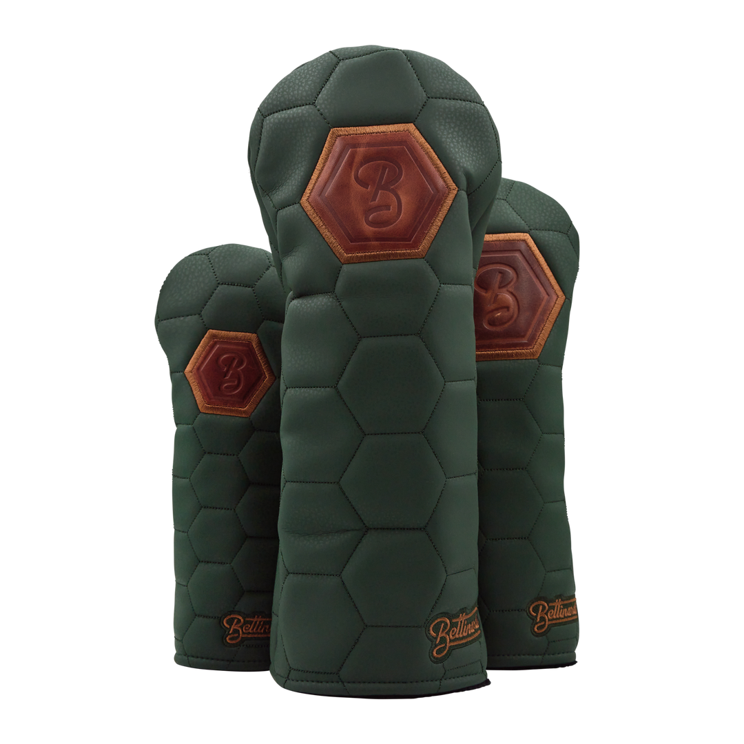 Bettinardi Script Quilted Hex Wood Covers (Green/Tan)