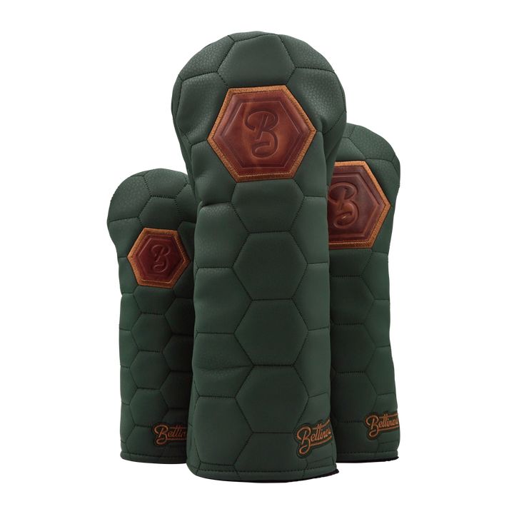 Bettinardi Script Quilted Hex Wood Covers (Green/Tan)