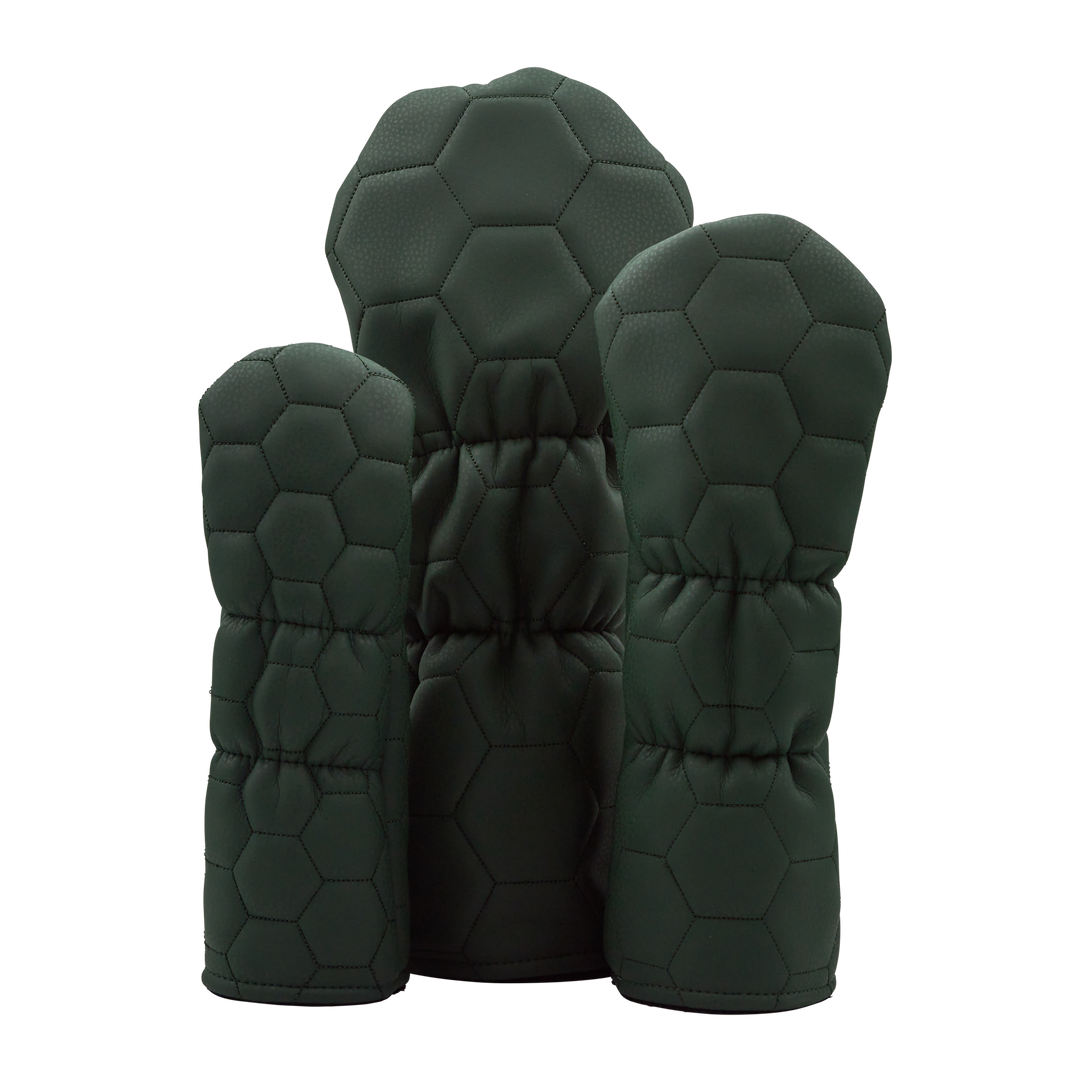 Bettinardi Script Quilted Hex Wood Covers (Green/Tan)