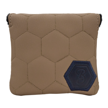 Bettinardi Script Quilted Hex Center Shaft Mallet Headcover (Tan/Navy)