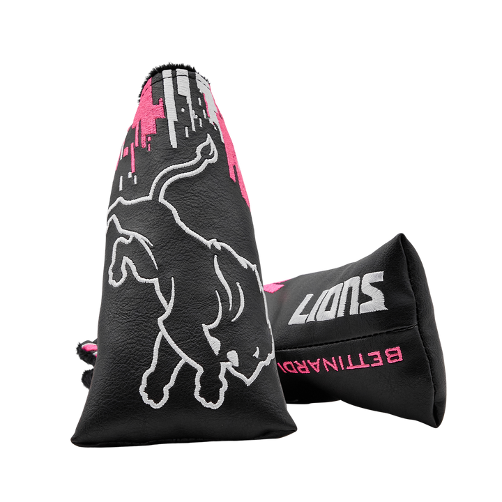 Detroit Lions Pink Digital Stripes Blade Putter Headcover