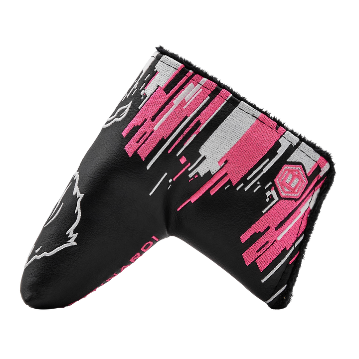 Detroit Lions Pink Digital Stripes Blade Putter Headcover
