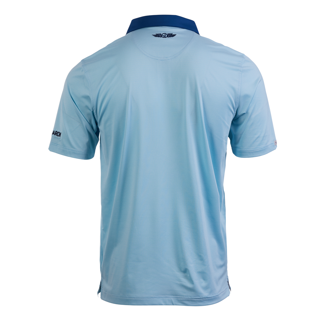 Bettinardi Straight Down Sunglasses Bomb Murphy Stripe Polo (Cool Blue)-back