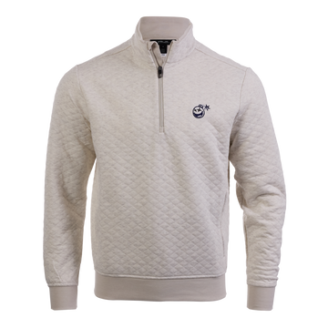 Bettinardi RLX Poison Bomb Quilted Quarter-Zip Mockneck Sweatshirt (Soho Heather)
