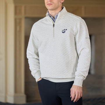 Bettinardi RLX Poison Bomb Quilted Quarter-Zip Mockneck Sweatshirt (Soho Heather)