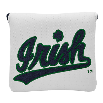 Notre Dame x Bettinardi White Irish Script Mallet Putter Headcover