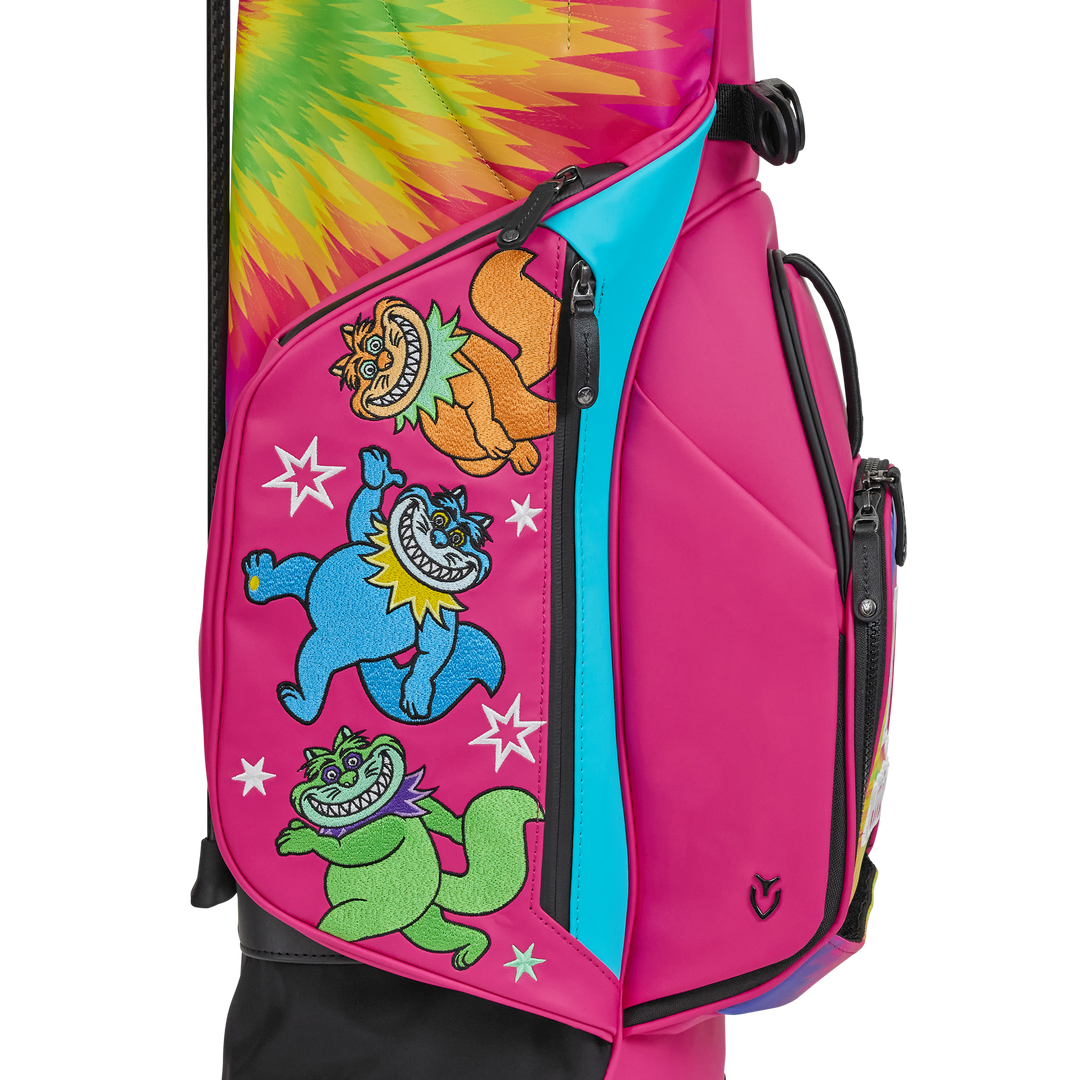 Galactic Groove Grateful Cat Rainbow Tie-Dye Vessel VLX 2.0 Stand