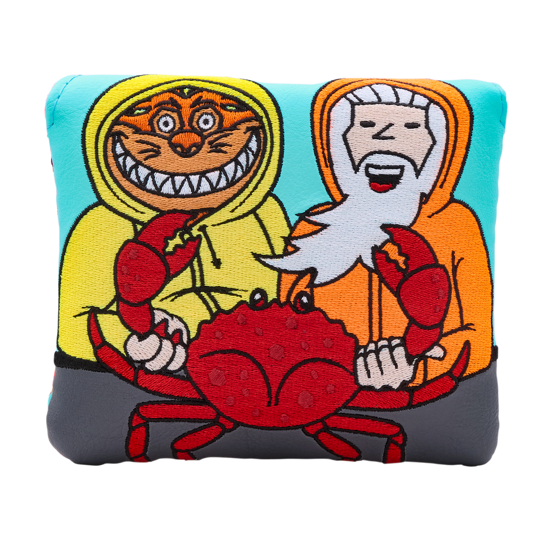 Gone Fishin' Crabbing Buddies Mallet Putter Headcover- front