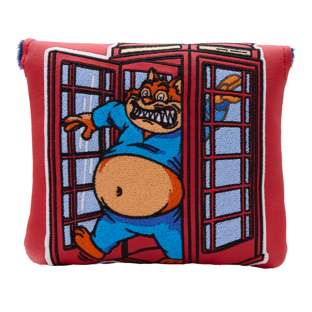 British Championship Phone Booth Fat Cat Mallet Putter Headcover- front