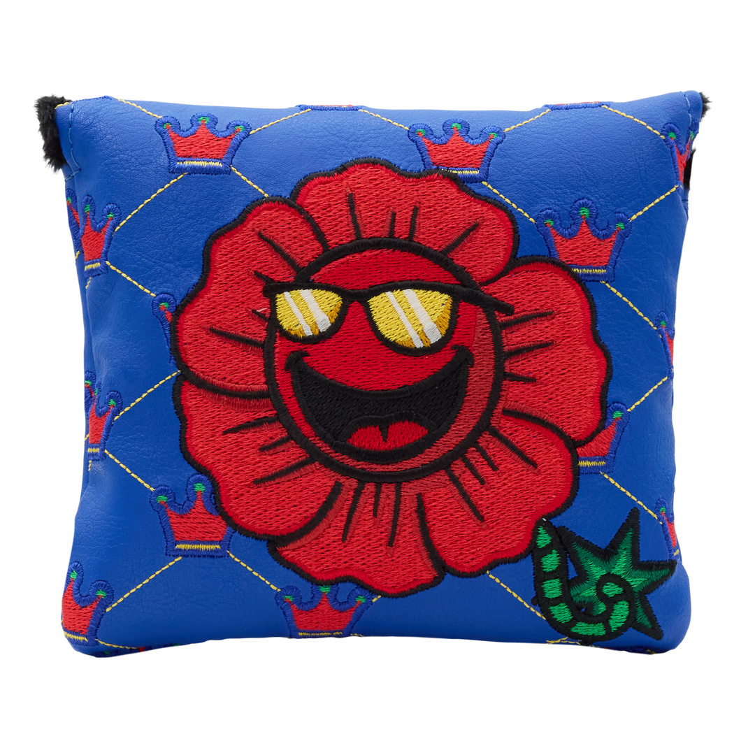 British Championship Poppy Bomb Center-Shafted Mallet Putter Headcover- front