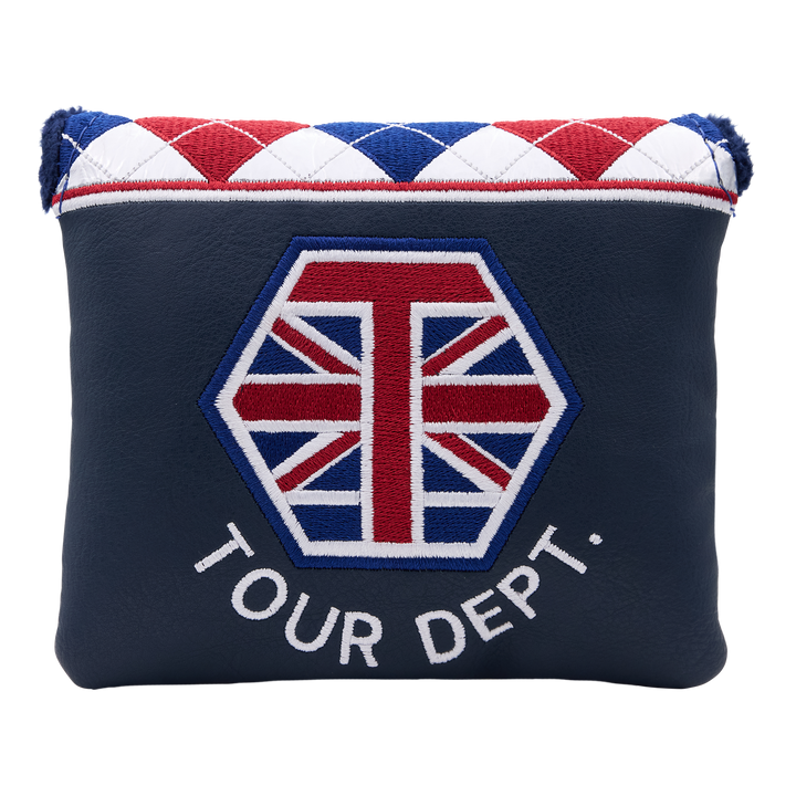 British Championship Tour Dept. Union Jack Center Shafted Mallet Putter Headcover - Oak Brook Exclusive