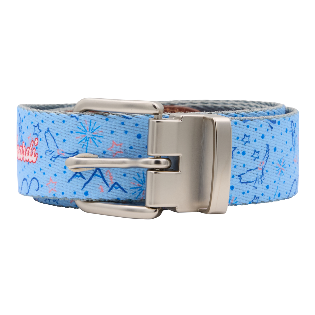 Bettinardi Peter Millar Americana Sunglasses Wizard Belt (Light Blue)