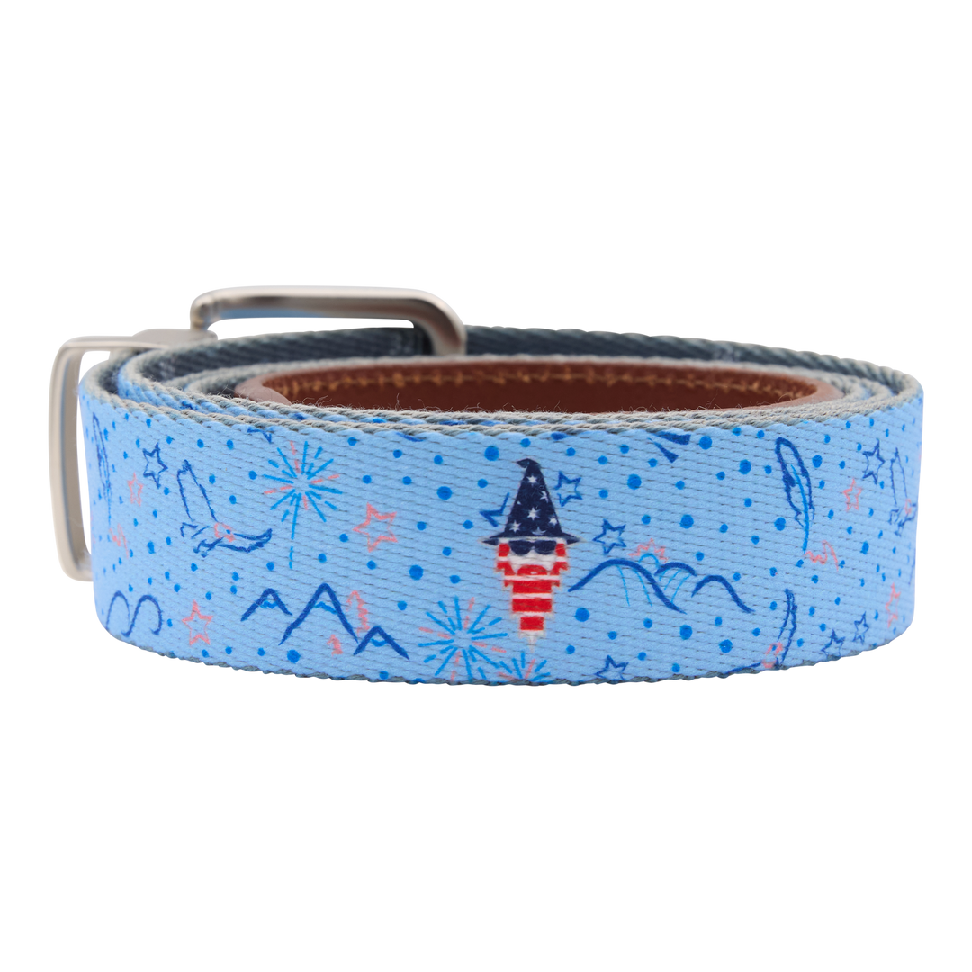 Bettinardi Peter Millar Americana Sunglasses Wizard Belt (Light Blue)