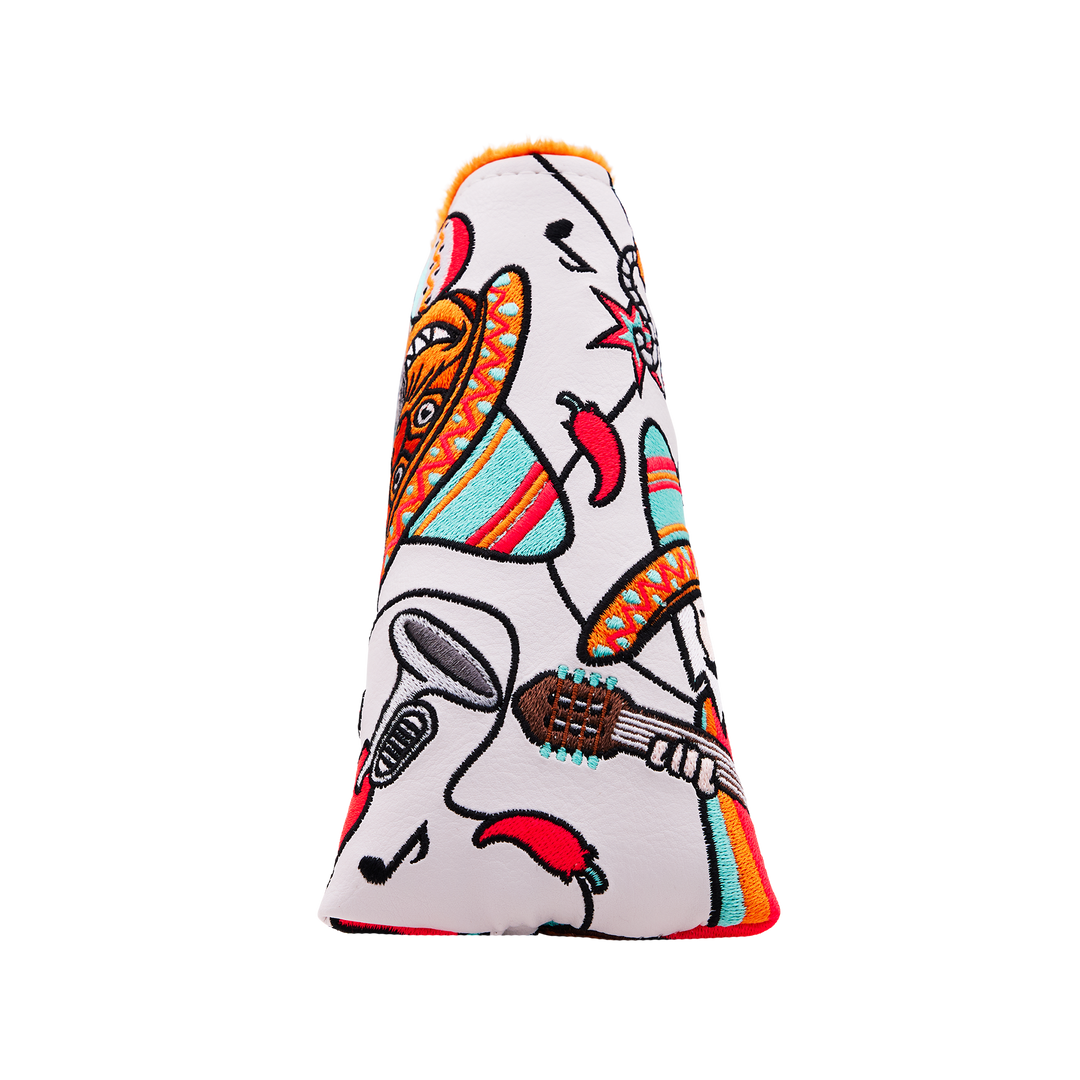 Cinco de Mayo Mariachi Multi Icon Blade Putter Headcover- front