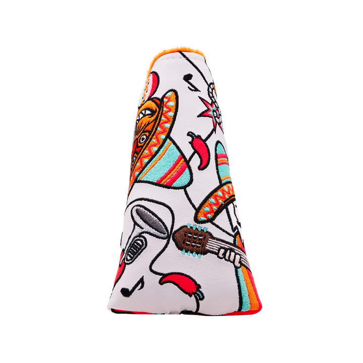 Cinco de Mayo Mariachi Multi Icon Blade Putter Headcover- front