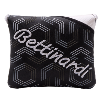 Bettinardi Geometric Center-Shafted Mallet Putter Headcover (Black/White)-front
