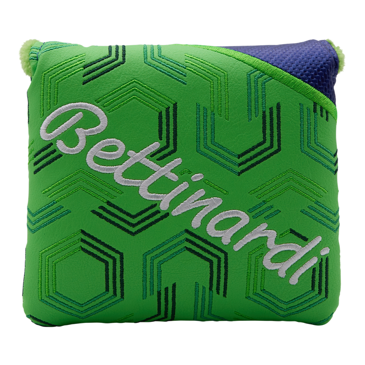 Bettinardi Geometric Center-Shafted Mallet Putter Headcover (Green/Blue)-front