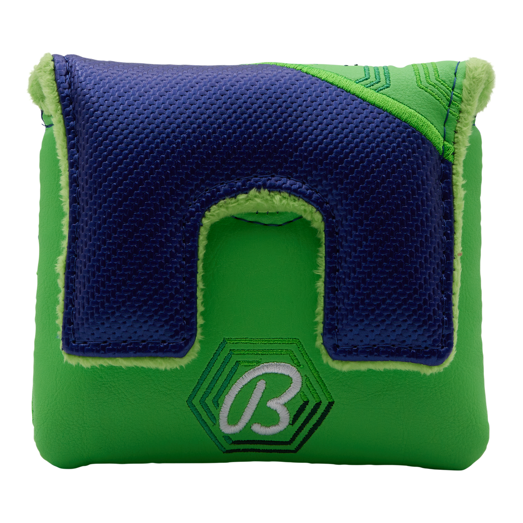 Bettinardi Geometric Center-Shafted Mallet Putter Headcover (Green/Blue)-back