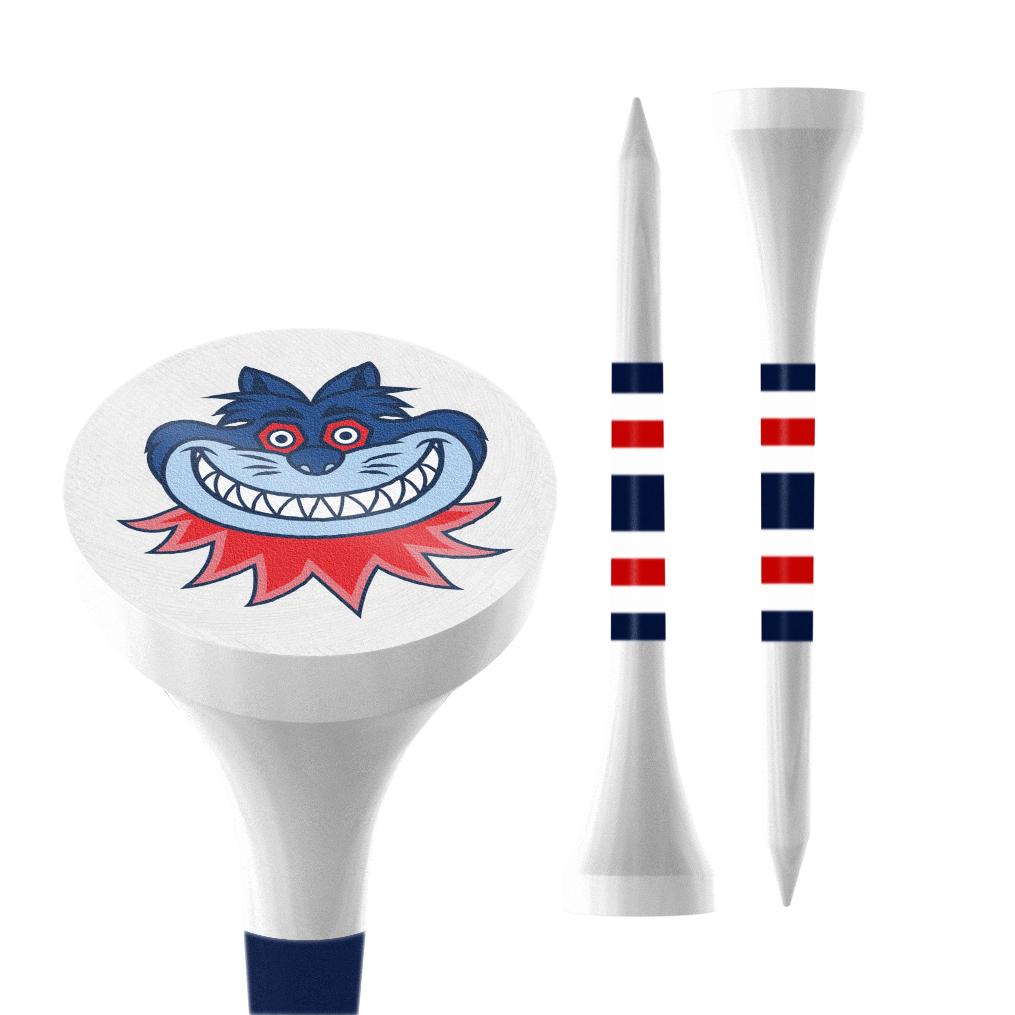 Bettinardi Western Birch Golf Co. Grateful Cat Golf Tee (Red/White/Navy)