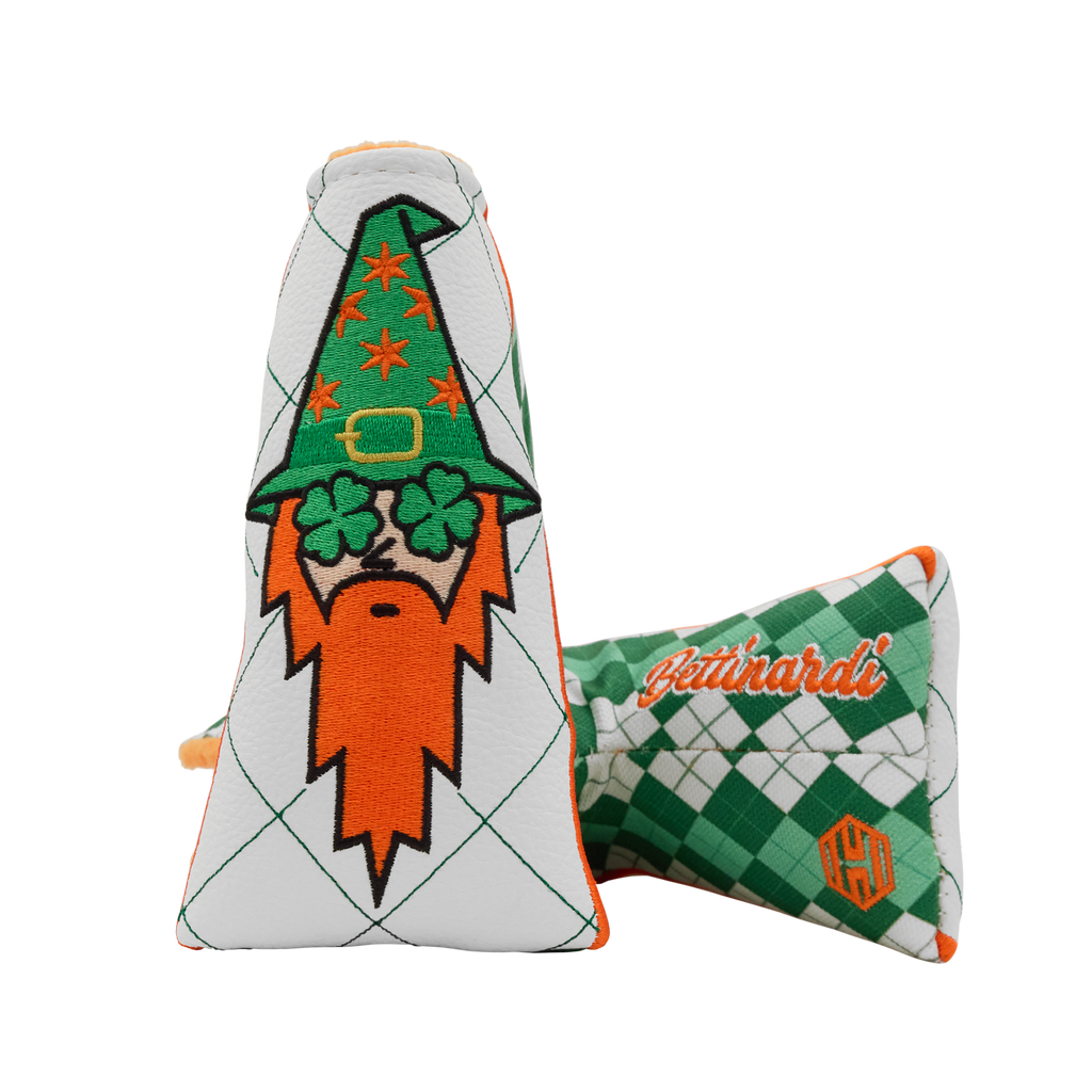 St. Patrick's Day Shamrock Eyes Wizard Blade Putter Headcover