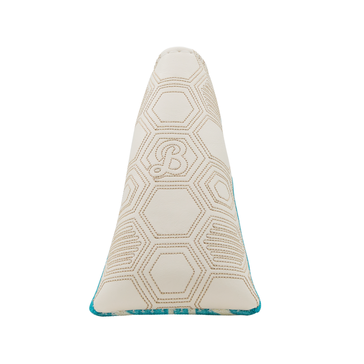 Script Hex B Geometric Honeycomb Blade Putter Headcover (Teal/Cream)