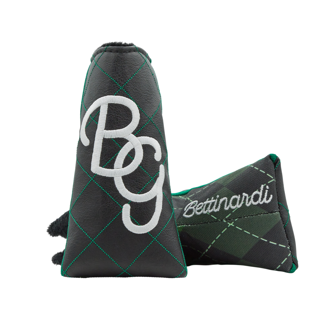 BG Script Argyle Blade Putter Headcover (Green/Black) | Bettinardi