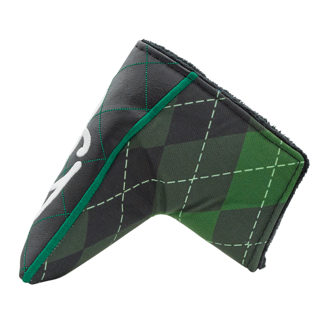BG Script Argyle Blade Putter Headcover (Green/Black) | Bettinardi