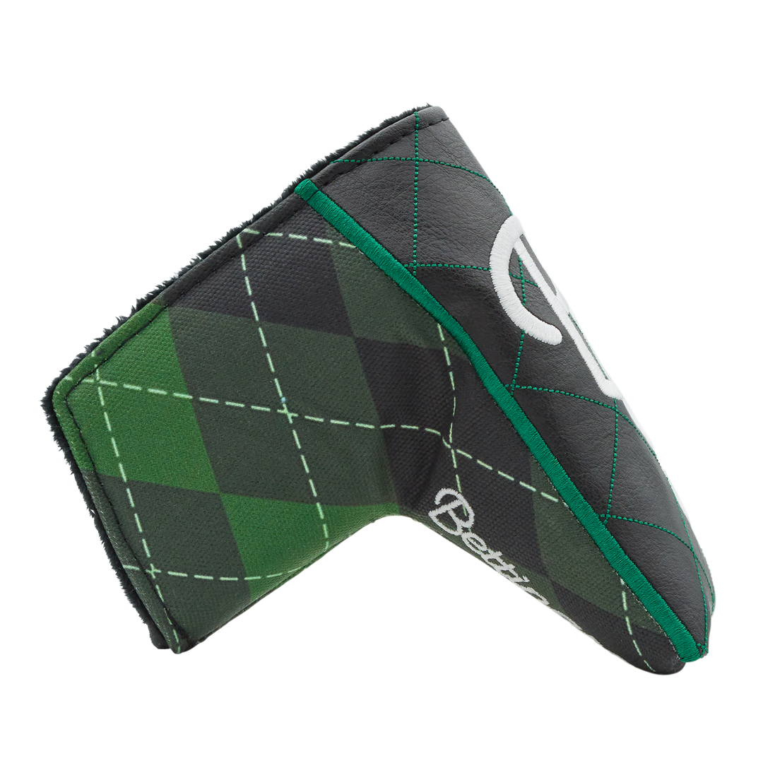 BG Script Argyle Blade Putter Headcover (Green/Black) | Bettinardi