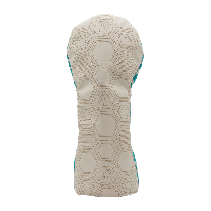 Script Hex B Geometric Honeycomb Driver Cover (Teal/Cream)