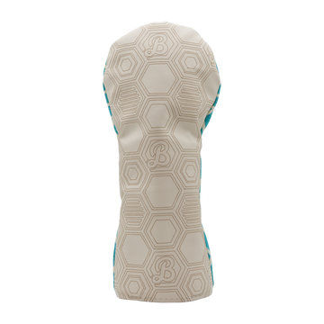 Script Hex B Geometric Honeycomb Driver Cover (Teal/Cream)