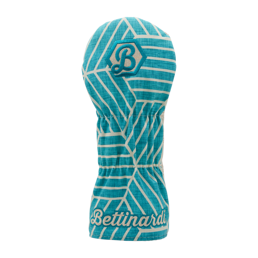 Script Hex B Geometric Honeycomb Driver Cover (Teal/Cream)