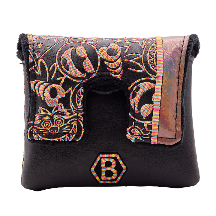 Multi Icon Rainbow Holographic Center Shafted Mallet Putter